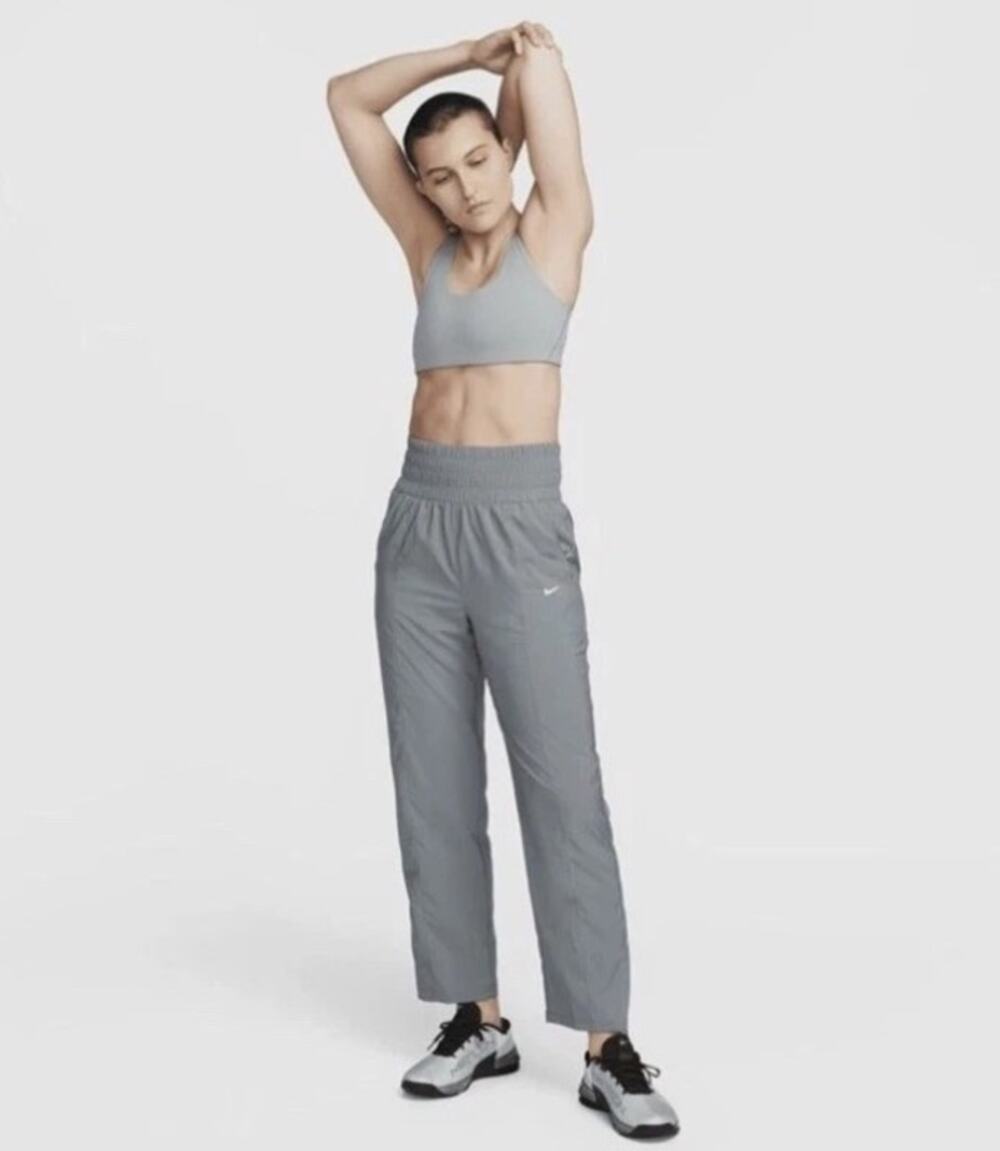 Women's Nike Dri Fit One Ultra High-Waisted Pants, Smoke Gray, Size L
